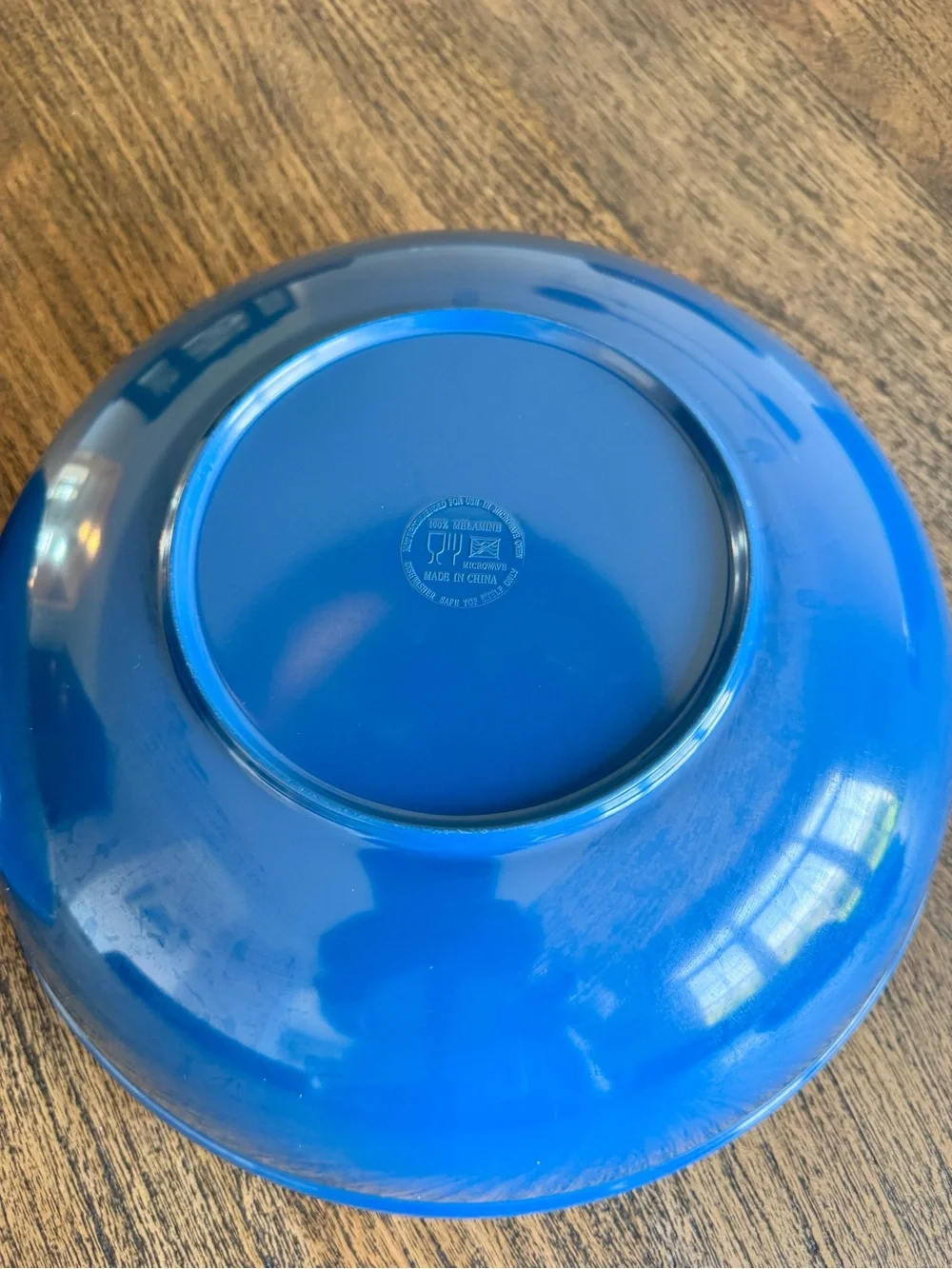 Set of 2 Large Blue Melamine Serving Bowls - 13” | Dishwasher Safe